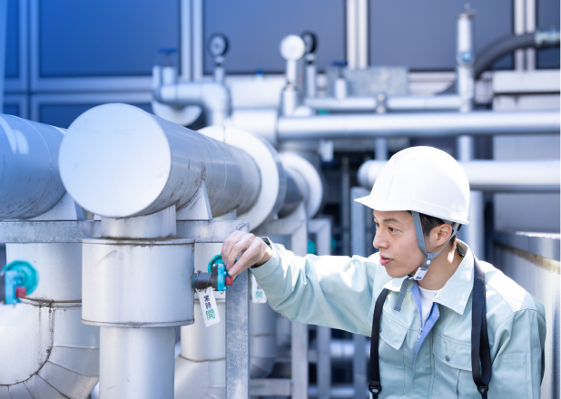 機械室・ボイラー室の改修の作業