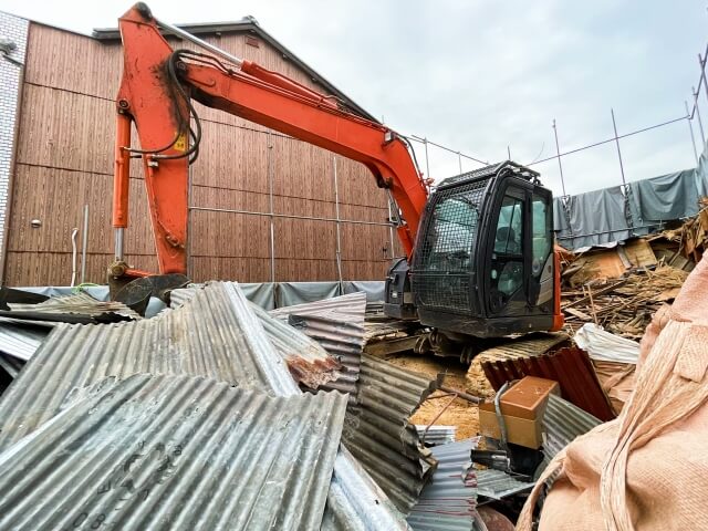 アスベスト 木造建築の解体３